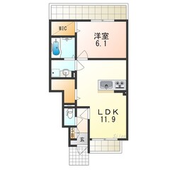 小路駅 徒歩7分 1階の物件間取画像